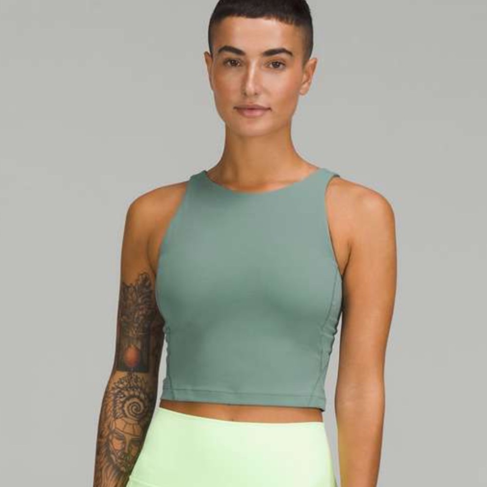 lululemon align crop top tidewater teal size 4